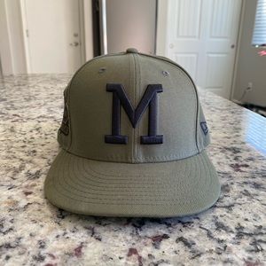 Milwaukee Brewers New Era Military Alternate Fitted Hat - Size 7 3/8
